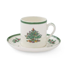 Load image into Gallery viewer, Spode Christmas Tree Espresso Cup &amp; Saucer