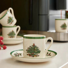 Load image into Gallery viewer, Spode Christmas Tree Espresso Cup &amp; Saucer