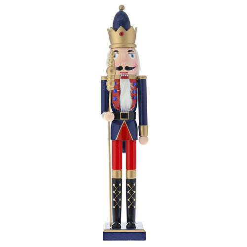 Red & Blue Wooden Nutcracker 55cm