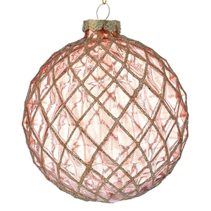 Pink Glass Ball Set/4