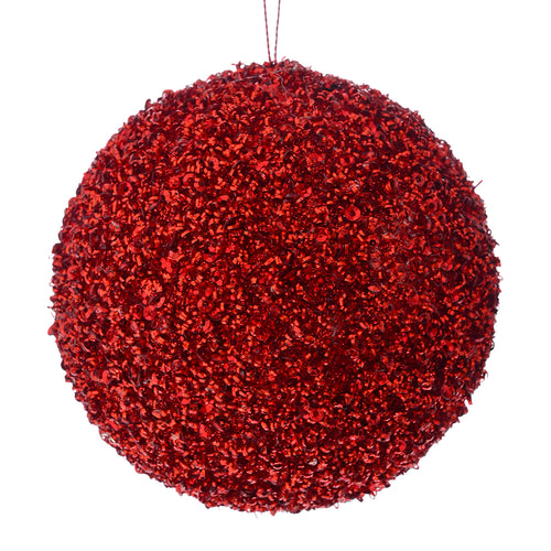 Red Glitter Foam Bauble