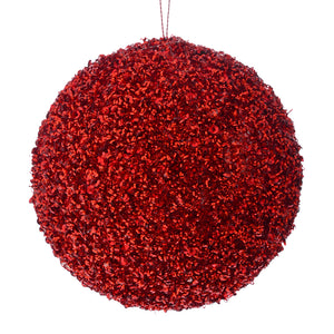 Red Glitter Foam Bauble