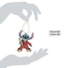 Load image into Gallery viewer, Stitch in Christmas PJs Hanging Ornament