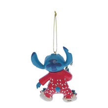 Load image into Gallery viewer, Stitch in Christmas PJs Hanging Ornament