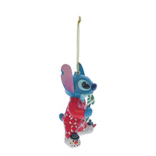 Load image into Gallery viewer, Stitch in Christmas PJs Hanging Ornament