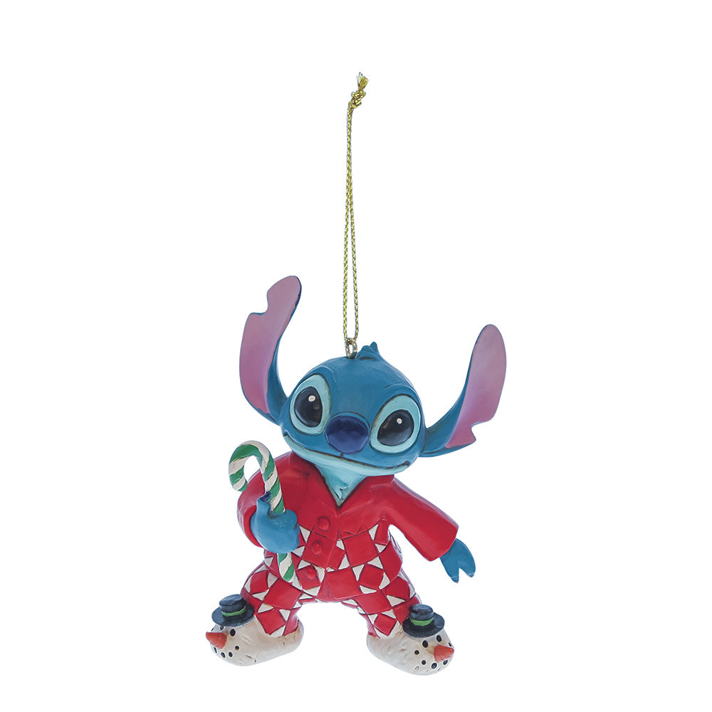 Stitch in Christmas PJs Hanging Ornament