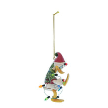 Load image into Gallery viewer, Donald Duck Wrapped in Lights Hanging Ornament
