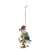 Load image into Gallery viewer, Donald Duck Wrapped in Lights Hanging Ornament