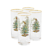Load image into Gallery viewer, Spode Christmas Tree Set of 4 Highball Glasses