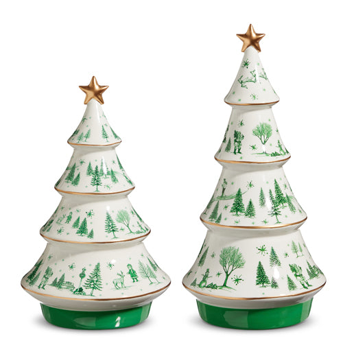 CERAMIC CHRISTMAS SCENE TREES