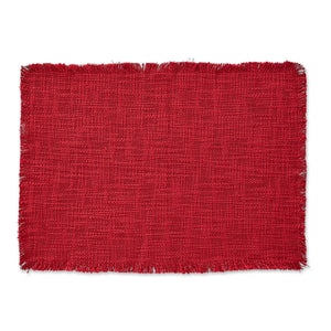 Cranberry Basket Fringe Placemat