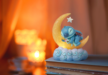 Load image into Gallery viewer, Sweet Dreams Stitch &amp; Scrump on Light-up Moon Figurine