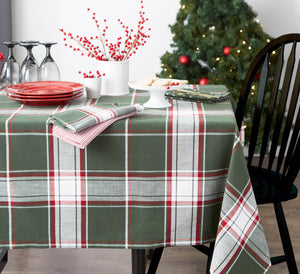 Deck The Halls Plaid Tablecloth - 1.55 x 2.2m