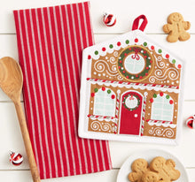 Load image into Gallery viewer, Gingerbread House Potholder Gift Set