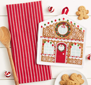 Gingerbread House Potholder Gift Set