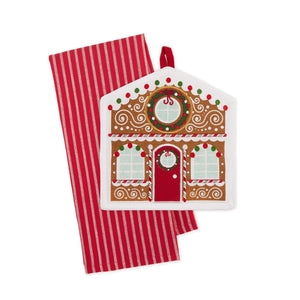 Gingerbread House Potholder Gift Set