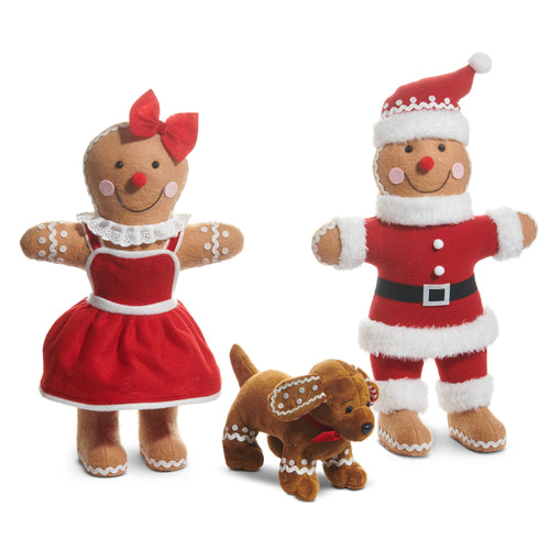 Gingerbread Family with Dog