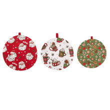 Load image into Gallery viewer, Holly Jolly Reusable Dish Covers Set of 3