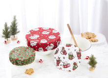 Load image into Gallery viewer, Holly Jolly Reusable Dish Covers Set of 3