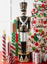 Load image into Gallery viewer, Life Size Large Indoor Outdoor Toy Soldier (Black &amp; Gold)