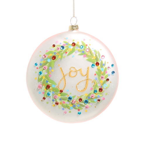 Confetti Joy Wreath Disc Hanging Ornament