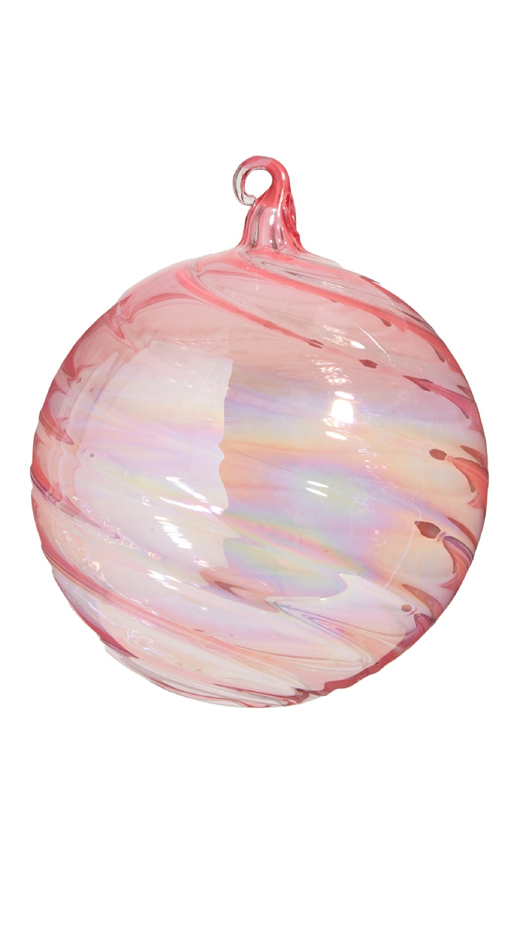 PINK BLOWN GLASS BAUBLE