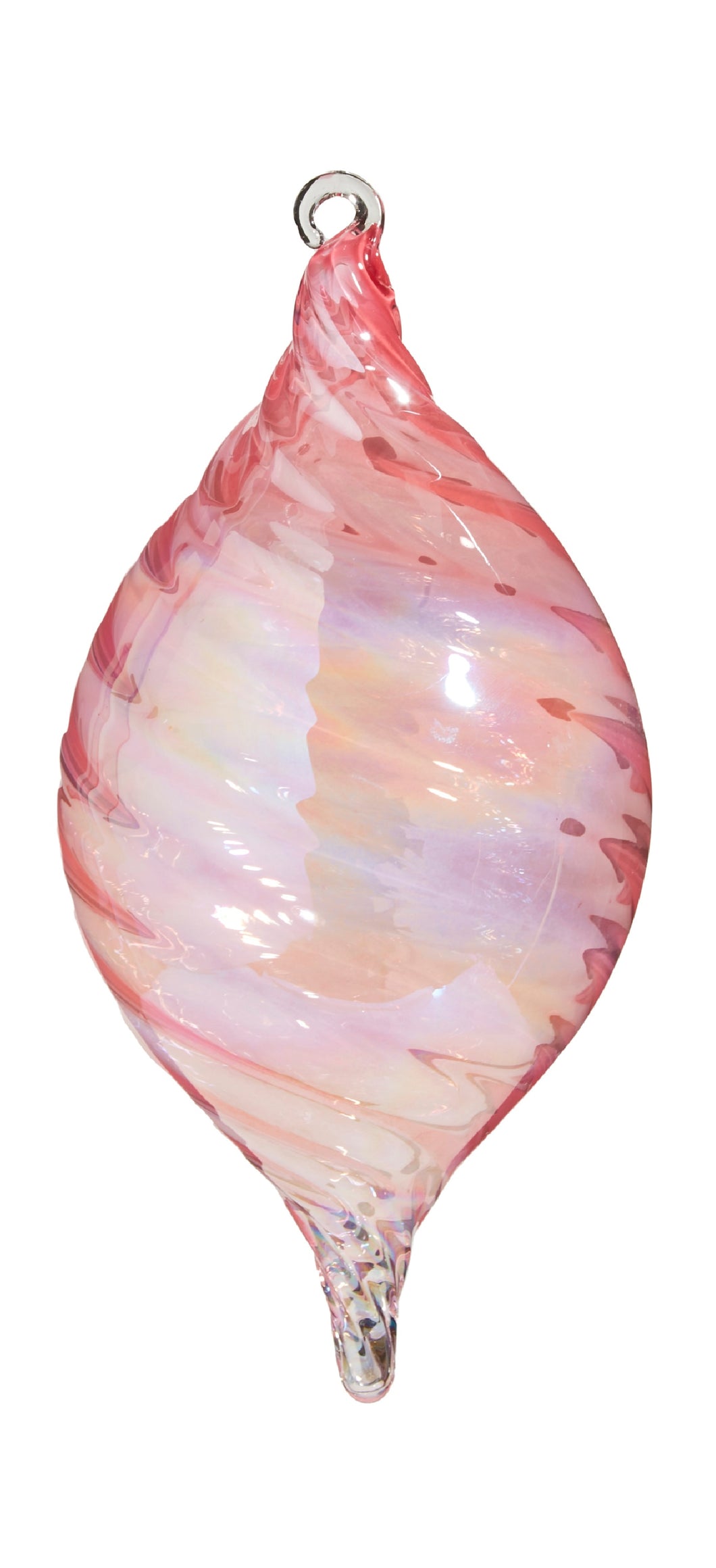 PINK BLOWN GLASS FINIAL BAUBLE