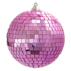 PINK DISCO BALL ORNAMENT LARGE