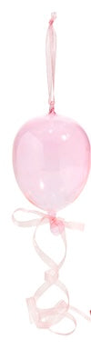 PINK GLASS BALLOON HANGING ORNAMENT