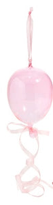 PINK GLASS BALLOON HANGING ORNAMENT