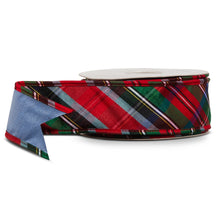Load image into Gallery viewer, Tartan Plaid Wired Ribbon