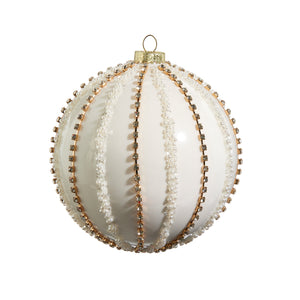 RHINESTONE AND PEARL BALL ORNAMENT