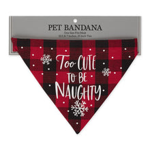 Load image into Gallery viewer, Santa Paws Pet Banadana - Too Cute To Be Naughty