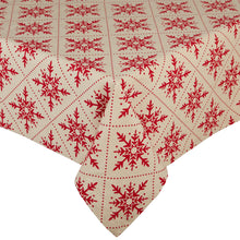 Load image into Gallery viewer, Scandinavian Snowflakes Printed Tablecloth - 1,55 x 2,2 m