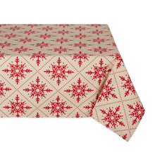 Load image into Gallery viewer, Scandinavian Snowflakes Printed Tablecloth - 1,55 x 2,2 m