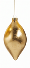 Load image into Gallery viewer, Gold Leaf Glass Christmas Hanging Ornament Finial