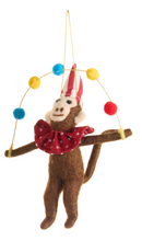 Load image into Gallery viewer, Circus Monkey Ornament - Juggling