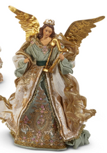 Load image into Gallery viewer, Victorian Angel Tree Topper - Light Blue Coat
