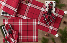 Load image into Gallery viewer, Sleigh Bells Plaid Embellished Placemat