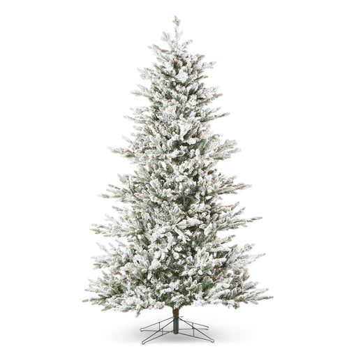 Snowy Nordic Fir Christmas Tree with Brilliant Color Change LED Lights 2.4m