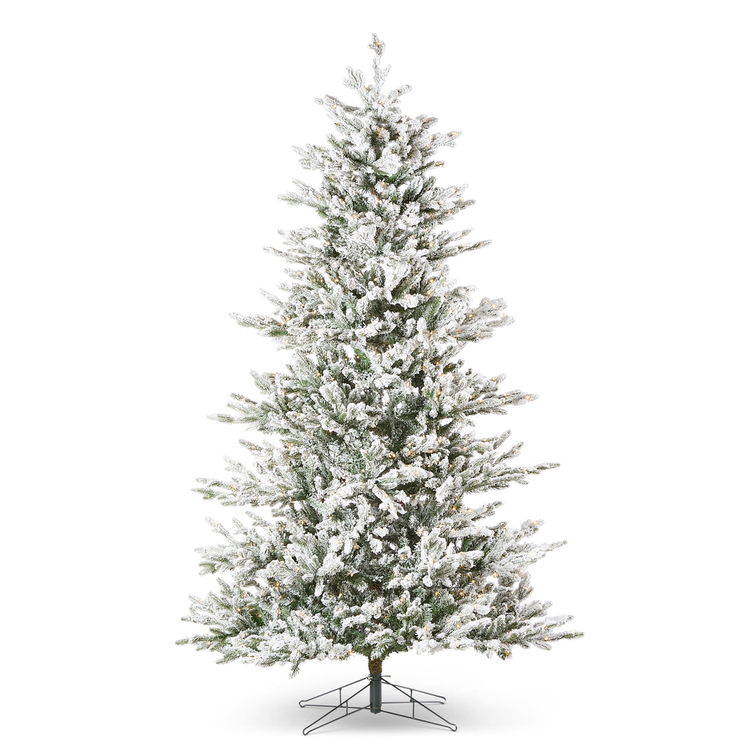 Snowy Nordic Fir Christmas Tree with Brilliant Color Change LED Lights 2.4m