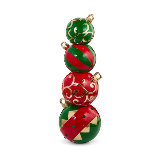 Large Red and Green Stacked Ornaments