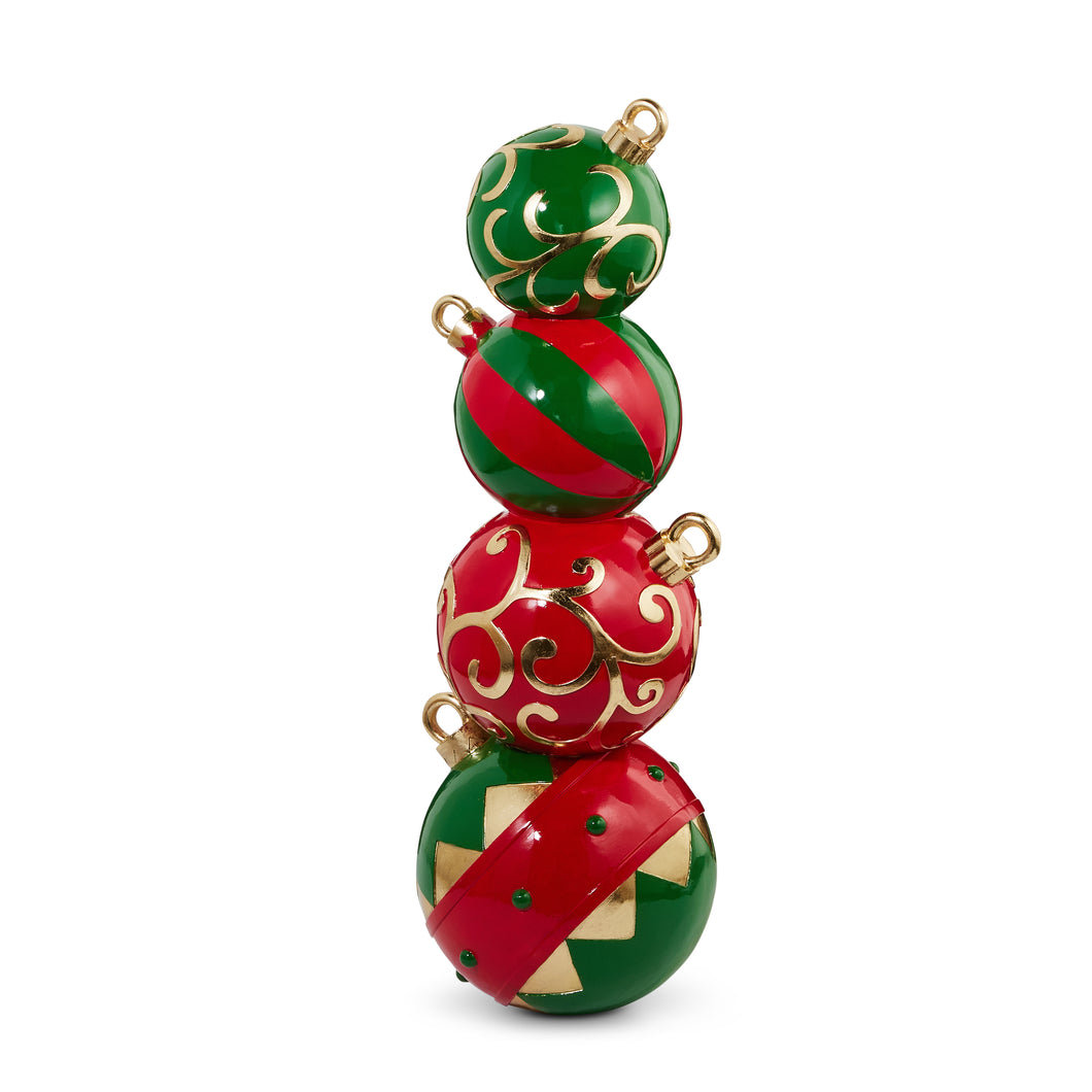 Large Red and Green Stacked Ornaments