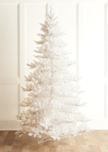 White Tinsel Lighted Christmas Tree 2.8m
