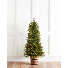 Load image into Gallery viewer, Pre-Lit Norway Spruce Tree in Barrel Pot - 160cm
