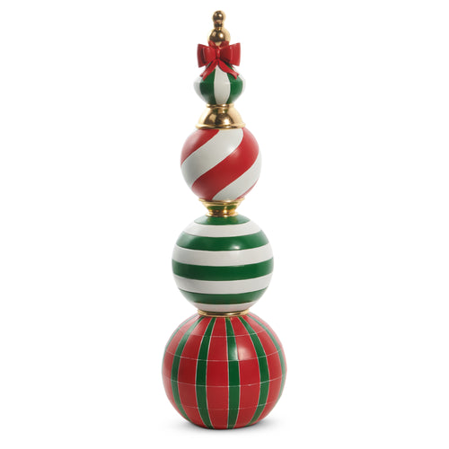 Large Traditional Red and Green Finial