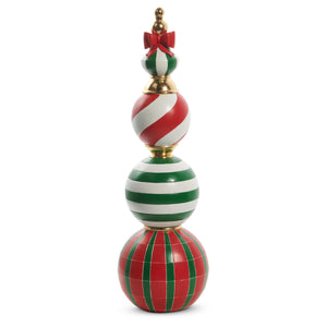 Large Traditional Red and Green Finial