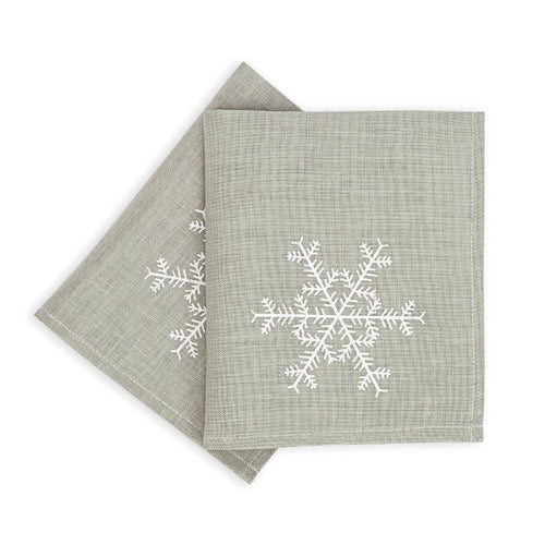 Ulster Weavers Recycled Cotton Napkin (2 pack) - Snowflake Sterling