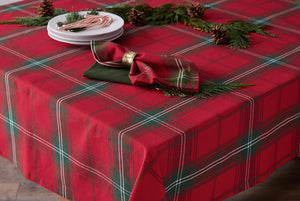 Vintage Tartan Plaid Tablecloth - 1.8m ROUND