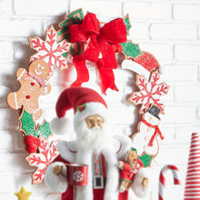 Load image into Gallery viewer, Felt Gingerbread Cookie Christmas Wreath